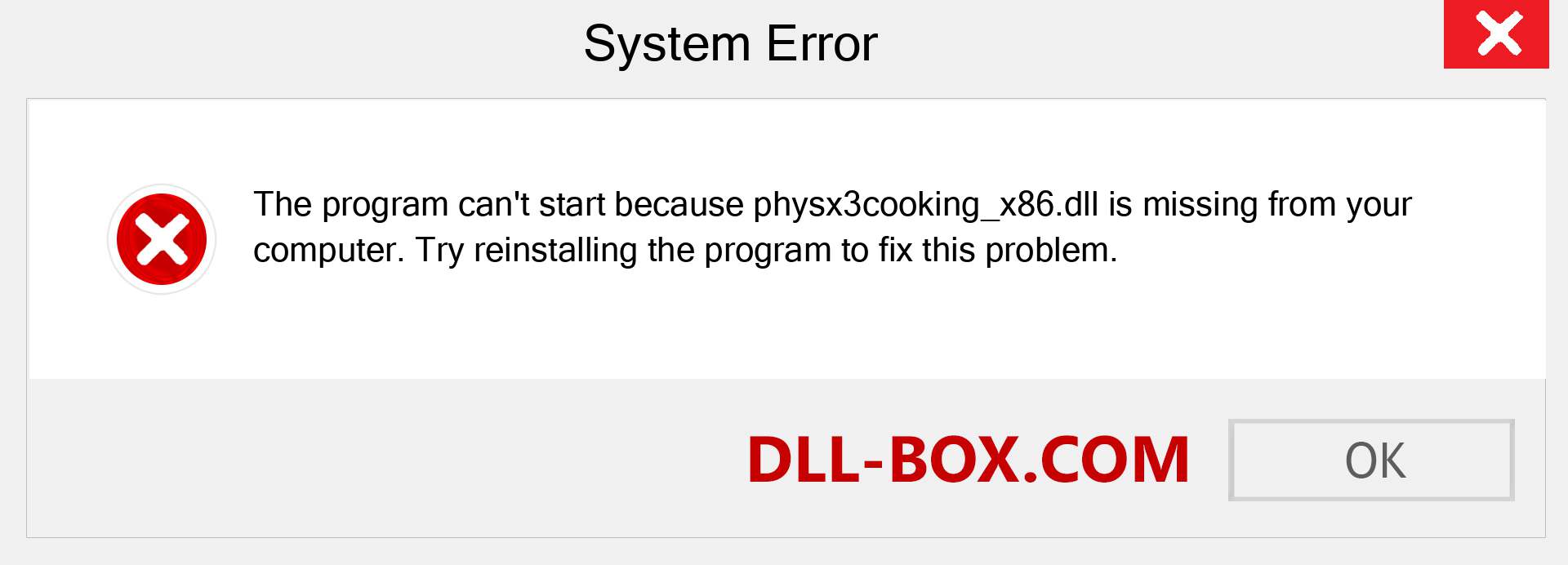  physx3cooking_x86.dll file is missing?. Download for Windows 7, 8, 10 - Fix  physx3cooking_x86 dll Missing Error on Windows, photos, images